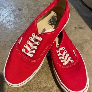 VANS RED SNEAKERS